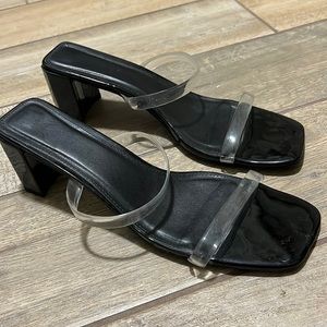 Black Jelly strap heel